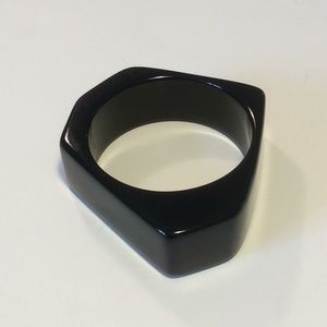 Marni Black resin bangle bracelet